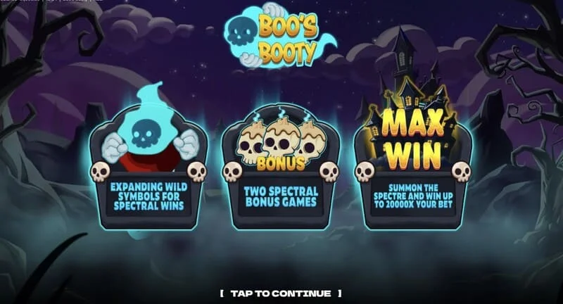 Boo's Booty - talahanayan ng mga bonus feature at Feature Buy